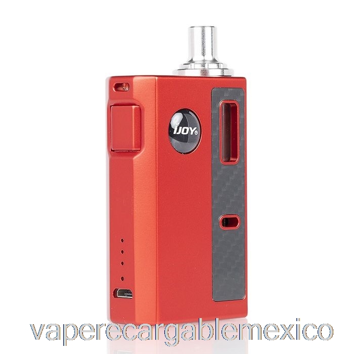 Vape Recargable Ijoy Mercury 12w Aio Pod System Carbono Rojo